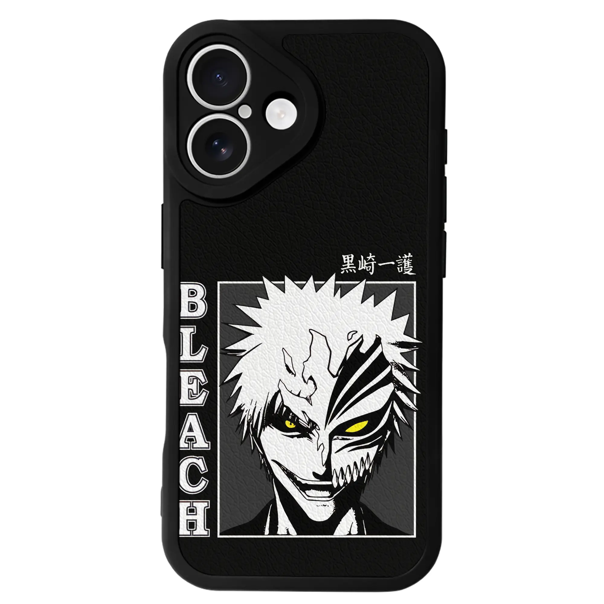 ブリーチ グッズ 黒崎 一護 - IPhone 16シリーズ対応 ・ シリコンスマホケース ・ レザー調 ・ 高精度フィット ・ 耐衝撃 ・ ワイヤレス充電対応 ・ 精密カット